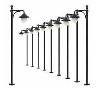 10Pcs Model Railway Train Lamp Post, Street Lights Model LED Lamps 65mm Gauge H0 / 00 Light Landscape Lamps Railway Decor