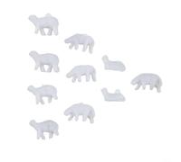 10pcs Model Sheep HO Scale 1:87 White Farm Animals for Railway Layout Train Scenery Miniature Landscape Diorama Plastic Figures