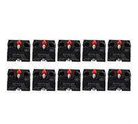 10PCS Momentary Contact Blocks for Push Button Switches with Snap Fit Mounting and Screw Clamp Terminals Suitable for Industrial and Automotive Panels (ZB2-BE102C)