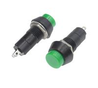10PCS Momentary green PBS-11A 12mm Push Button Switch Latching Switchs 1A 250V AC 2PIN PBS-11B