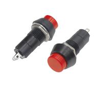 10PCS Momentary red PBS-11A 12mm Push Button Switch Latching Switchs 1A 250V AC 2PIN PBS-11B Controls Switches