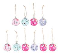 10pcs Mother's Day Hanging Ball Ornament Foam Flower Pattern Decor | Reusable Holiday Decor, Bright Colours, for Walls or Tree Branches, Lovely Gift for Mums Random Style