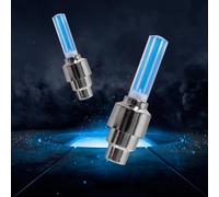 10Pcs Motion Sensor Valve Stem LED Wheel Lights for Bikes Auto Glow Lightweight Energy Saving Battery Powered PVC Plastic Material (10Pcs-Blue)