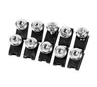 10pcs Motorcycle Fairing Body Screws Bolt Kit 5 * 16MM Fairing Screw Set Spire Speed Fastener Clip Nut(Silver)