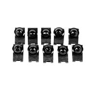 10pcs Motorcycle Fairing Kit, Keenso 5 * 16MM Fairing Screw Spire Speed Fastener Clip Nut(Black) agrafe m5