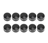 10PCS Motorcycle Head Bolt Cover, CNC Aluminum Engine Screw Topper Caps, Black Round Grooved Motorbike Screw Covers with Spring Clamp for Body Frame Shell and Hex Screws (M)