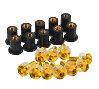 10PCS Motorcycle Windshield Windscreen Bolt Screw Nut Fastener Kit For Cbr 1000 Rr 2006 2007(Gold)