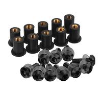 10PCS Motorcycle Windshield Windscreen Bolt Screw Nut Fastener Kit For Cbr 1000 Rr 2006 2007 Replacement Bolts(Black)