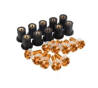 10PCS Motorcycle Windshield Windscreen Bolt Screw Nut Fastener Kit For CBR1000RR 2006 2007 For Y&amaha MT-09 R1 25 6 3(Orange)