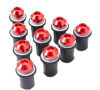 10PCS Motorcycle Windshield Windscreen For Bolt Screw Nut Fastener Kit For Cbr 1000 For Rr 2006 2007 with Washers(Red)