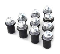 10PCS Motorcycle Windshield Windscreen For Bolt Screw Nut Fastener Kit For MT09 For R1 For R25 For R6 For R3 For MT07 with Washers(Silver)