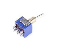 10PCS MTS-202 6PIN SPDT ON-ON Six Feet Two Gears 6A 125VAC Blue Miniature Toggle Switches