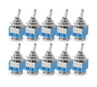 10Pcs MTS102 103 202 203 3/6Pin Toggle Switch ON-ON/ON-Off-ON Mini Rocker for Car Truck