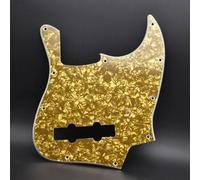 10Pcs Multi Color 10 Hole 4 String Jazz J Bass Pickguard PVC Bass Guitar Pick Black Electric Guitar Accessories electric Guitar Pick Guard Back Plate(Yellow)