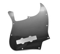 10Pcs Multi Color 10 Hole 4 String Jazz J Bass Pickguard PVC Bass Guitar Pick Black Electric Guitar Accessories electric Guitar Pick Guard Back Plate(Black1)