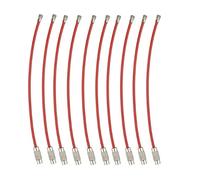 10pcs Multi Color Stainless Wire Keychain Key Keyring Loop Circle Hangs Keychain Chain Tag Length 100mm 150mm(Red,1x100mm)