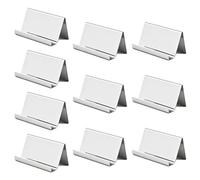10Pcs Multi-Purpose Name Card Case Tablet Holders Stand Stainless Steel Business Holder Display Shelf Desktop Stand Business Holder Organizer
