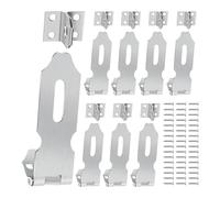 10pcs Multi-Purpose Stainless Steel Door Latches Triple Hole Design Rust-Resistant Fasteners for Sheds Cages Corrosions Resistant Toolboxes
