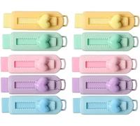 10Pcs Multicolor Sliding Retractable Pencil Eraser with Plastic Sleeve,Large Erasers for School Office,Art Erasers for Drawing,Standard Pencil Erasers,Office Correction Products