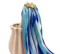 10pcs Multicolour Enchanting Parties Wand Decorative Silk Ribbon Sticks With Bells Wedding Celebration Decorations Wedding Wand With Bells