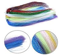 10PCS Multiple Colors Crystal Flash Spiral Line for Fly Fishing Flies Fly Tying Material (10 Packs Random Colors)
