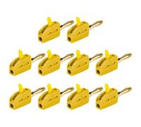 10Pcs Multipurpose 4mm High Current Banana Plugs Without Solder Designs Gold Contacts Industrial Electrical Connectors Industrial Banana Plugs Connectors