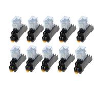 10pcs MY2P HH52P MY2NJ 12V 24V DC 36V 380V 110V 220V AC Coil General Purpose DPDT Micro Mini Relay With Socket Base(AC 220V)