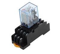 10pcs MY4NJ HH54PL AC 12 24 110 220V Coil 3A Electromagnetic Relay 14 Pin 4PDT 4 NO NC + Base Socket