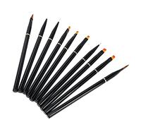 10Pcs Nail Art Brushes Set, Professional Nail Liner Drawing Painting Gel Brush Kit, Black Handle Nail DIY Brush with Ergonomic Design for Home and Salon Use