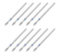 10pcs Nail Drill Bit Silver Diamond Grinding Head for Manicure