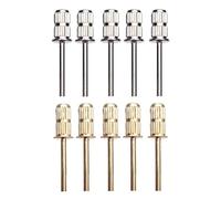10PCS Nail Drill Bits Metal Manicure File Bit Electric Nail File Manicure Sanding Bands 2.35mm Drill Bits for Acrylic Nails Manicure Nails Manicure Pedicure, Silver and Gold