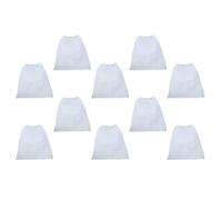 10pcs Nail Dust Bag Non Woven White Vacuum Cleaner Pouch | Dust Extractor Bags, Compatible with Most Units, Prevents Dirt Escape, for Manicure Stations and Salons