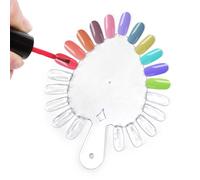 10Pcs Nail Swatches Wheels Heart - Shaped Nail Display Color Sample Swatch Wheel Nail Art Color Tester Wheels with 21 Tip for DIY & Salon Nail Polish Color Show