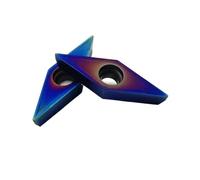 10pcs Nano Blue Insert VNMG160404/08 VCMT160404/08 KT7030 Stainless Steel Hard Alloy Tool CNC Cutting Turning(VCMT 160408 KT7030)