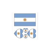 10pcs National Flag Uruguay Temporary Tattoo Face Arm Art Men Women Fake Tattoo World Canada Football Game Tattoos(Blue white)
