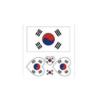 10pcs National Flag Uruguay Temporary Tattoo Face Arm Art Men Women Fake Tattoo World Canada Football Game Tattoos(White red blue)