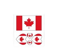 10pcs National Flag Uruguay Temporary Tattoo Face Arm Art Men Women Fake Tattoo World Canada Football Game Tattoos(Red white)