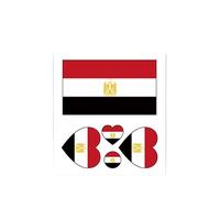 10pcs National Flag Uruguay Temporary Tattoo Face Arm Art Men Women Fake Tattoo World Canada Football Game Tattoos(Red white black)