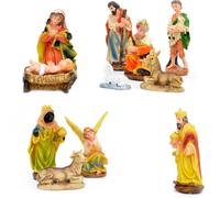 10Pcs Nativity Figures Set Christmas Traditional Jesus Birth Movable Decorations