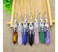 10pcs Natural 7 Crystal Hexagon Diviner Pendulum Pendant