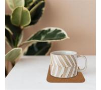 10pcs Natural Cork Coasters Square Shape for DIY Backing Sheets and Drink Protection with Sturdy Construction and Pure Wood Tone