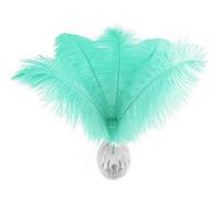 10pcs Natural Mint Green Ostrich Feathers 10-12 inch (25-30cm) Bulk Feathers for Home Decoration and DIY Clothing and DIY Clothes Decoration, Gatsby Decorations