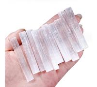 10pcs Natural Selenite Crystal Stick Chips Gypsum White Quartz Rough Minerals Specimen Point Healing Stone