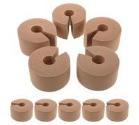 10pcs Nbr Door Finger Pinch Guard Anti Collision Cushion Brown | Door Slam Stopper, Noise Reduction Bumper, for Bedroom Nursery Window Use, and Pets