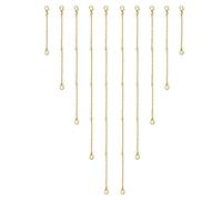 10pcs Necklace Extender Chains, 5 Sizes Necklace Extenders with Double Lobster Clasp Alloy Extender Chains Set for Jewelry Necklace Bracelet Anklet (Gold)