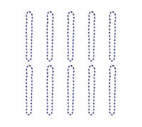 10PCS Necklace Green Purple Gold Bead Necklace Costume For Adults Throws Party (Blue, 41cm)