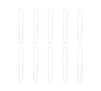 10PCS Necklace Green Purple Gold Bead Necklace Costume For Adults Throws Party (Silver, 41cm)