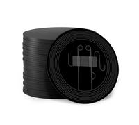 10PCS NFC Tag Cards, Black NFC 215 Tags Programmable PVC NTAG215 Card Round 25mm(0.98 inch), 504 Bytes Memory for Android iPhone and All NFC Enabled Devices