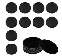 10pcs NFC Tags, NTAG215 Stickers NFC Chip Rewritable Coin Card, 25mm Round, 504 Bytes Memory Fully Programmable, Compatible with Most NFC-Enabled Devices - Black