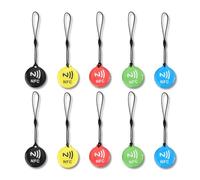 10pcs NFC Tags, Programmable Blank Cards Waterproof Ntag 215 Keychain